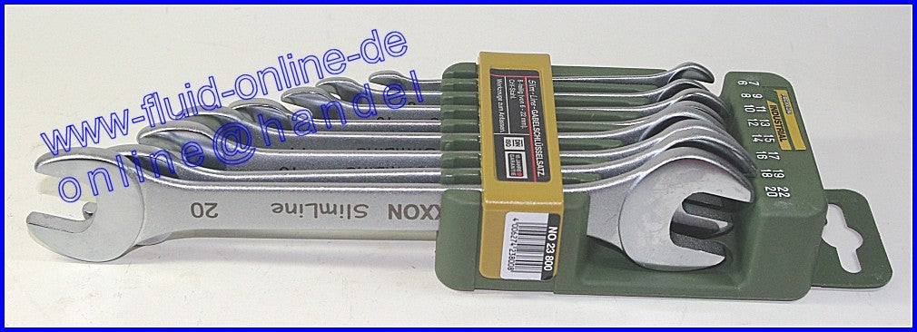 PROXXON 23800 Satz Doppelmaulschlüssel 6-22mm 8 teiliger Satz mit Wandhalter