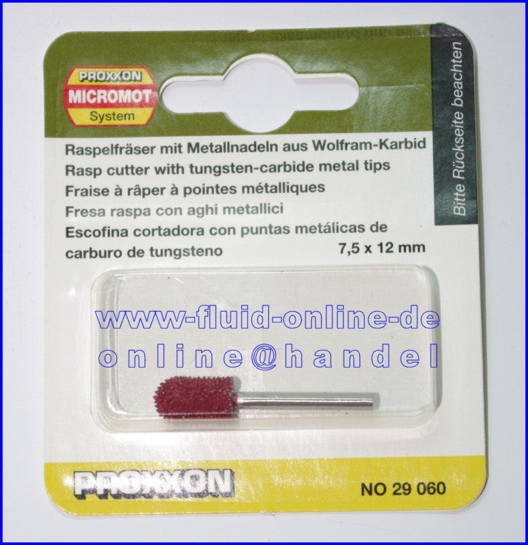 PROXXON 29060 Raspelfräser Form: Zylinder mit Rundkopf