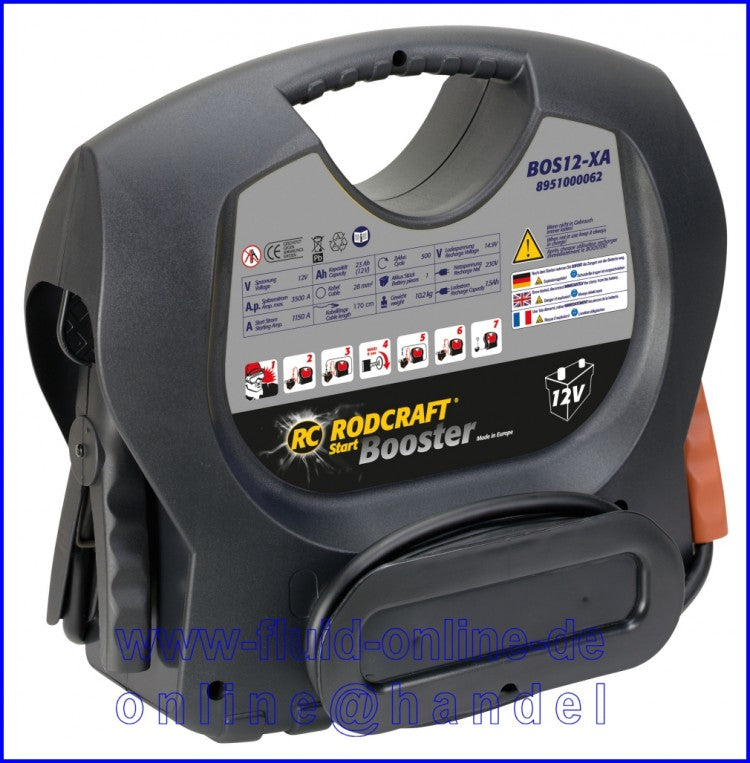 RODCRAFT BOS12 XA Batterie Booster Akkupack 12 Volt Modell 8951000062