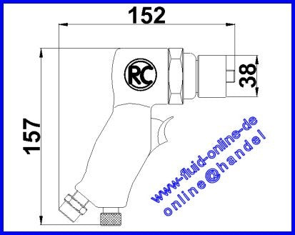 RODCRAFT RC7150 Einhandtellerschleifer / Pistolenschleifer - 8951072021