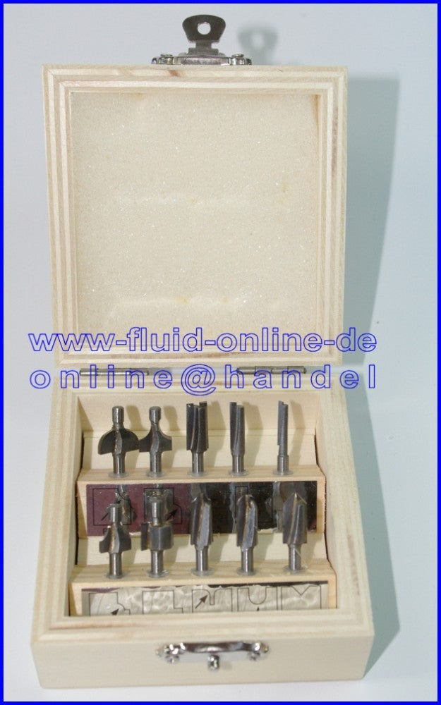 PROXXON 29020 Holzprofilfräser - Set, 10-teiliger Satz
