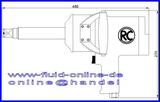 RODCRAFT RC2426 Druckluft Schlagschrauber Antrieb 25mm (1") max. 2450Nm - 8951077032
