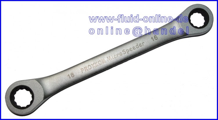 PROXXON 23249 MICROSpeeder 16 x 18mm Doppelring Ratschenschlüssel