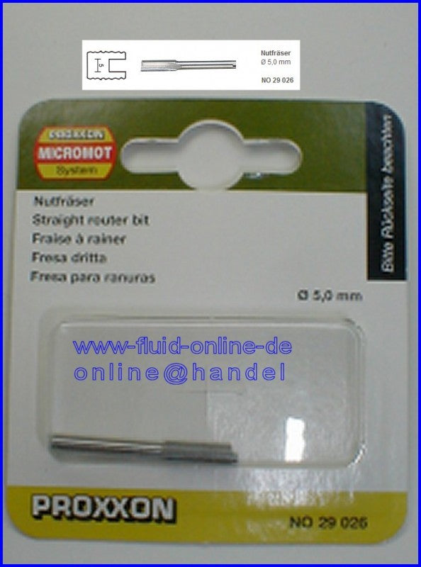 PROXXON 29026 Nutfräser / Formfräser Ø4,8mm Schaft Ø3,2mm
