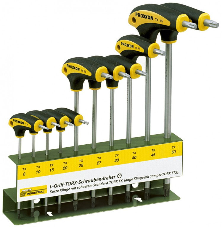 PROXXON 22652 Satz TORX Schraubendreher L-Griff 10tlg. TX / TTX 8-50