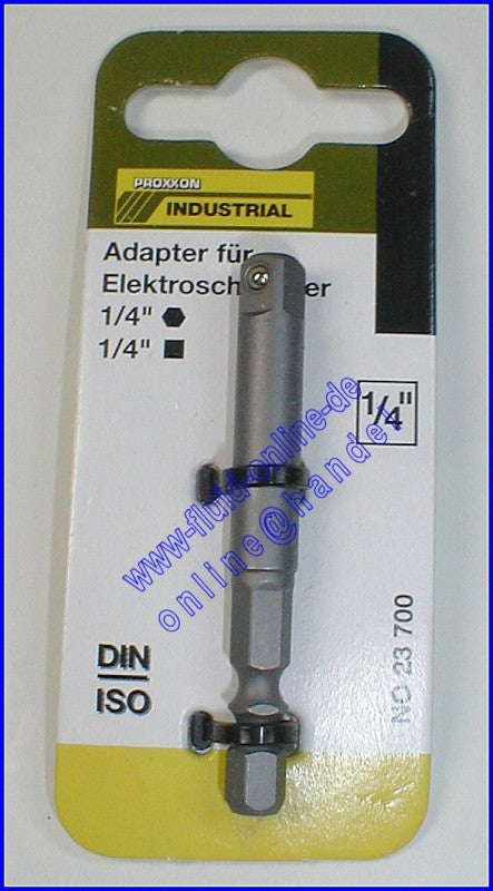PROXXON 23700 Adapter für Elektroschrauber Abtrieb 6,3mm (1/4')