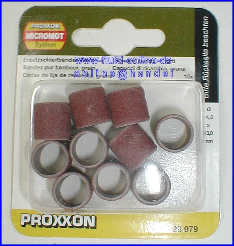 PROXXON 28979 Schleifbänder für Schleifzylinder Korn 120 10 Stück Ø14mm