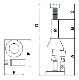 RODCRAFT MGN-2 Hydraulischer Unterstellwagenheber 2 Tonnen Tragkraft