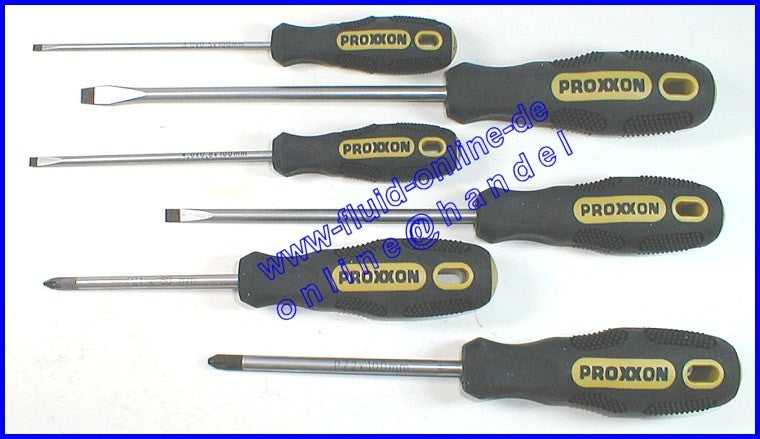 PROXXON 22606 FLEX DOT Schraubendreher Satz 2 x PZ Kreuzschlitz & 4 x Schlitzschraubendreher 6tlg
