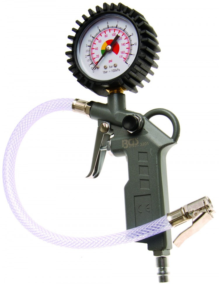 BGS 3201 Reifenfüller bis 12 bar mit Schlauch und Gummikappe zum Schutz