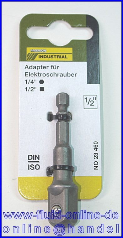 PROXXON 23460 Adapter für Elektroschrauber Abtrieb 12,5mm (1/2')