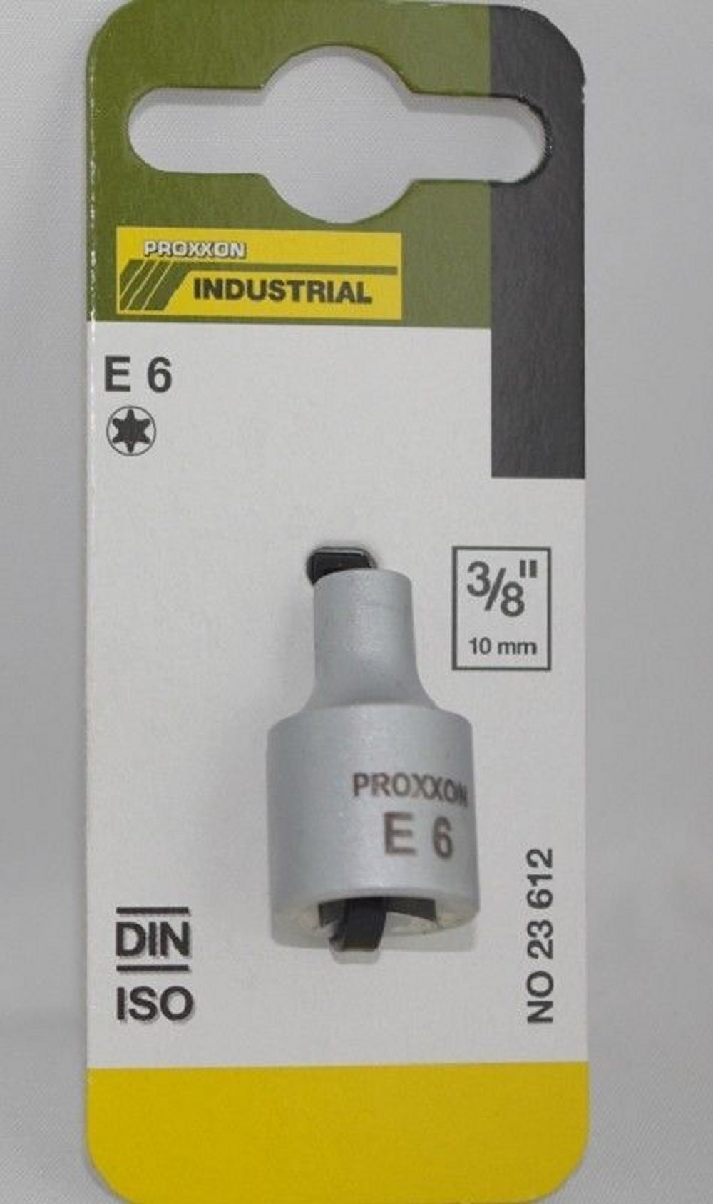 PROXXON 23612 Aussen Torx Einsatz Nuss E-Profil E6 Antrieb 10mm (3/8")
