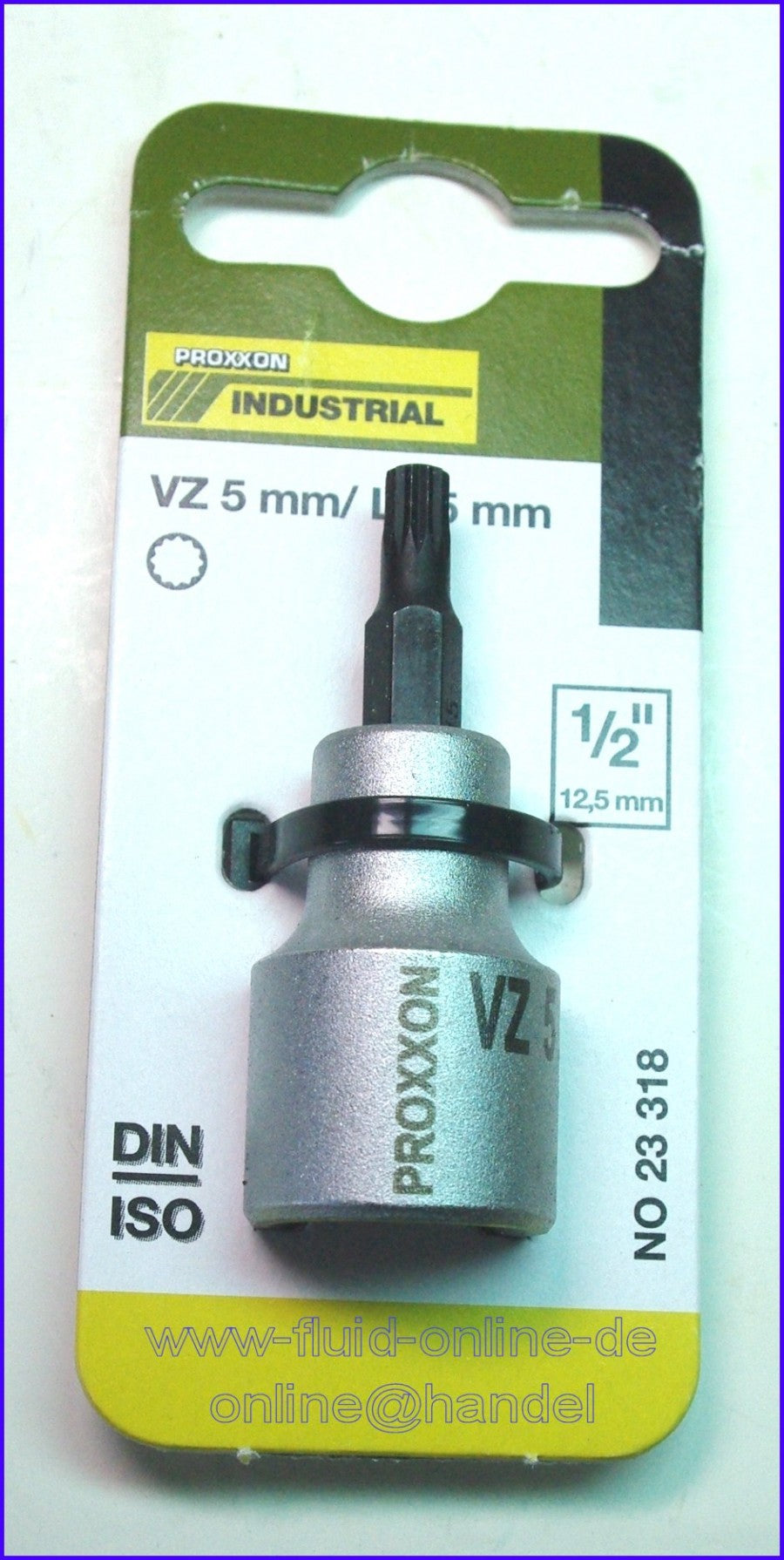 PROXXON 23318 Vielzahn XZN Einsatz Bit Nuss VZ5 Länge 55mm Antrieb 12,5mm (1/2")