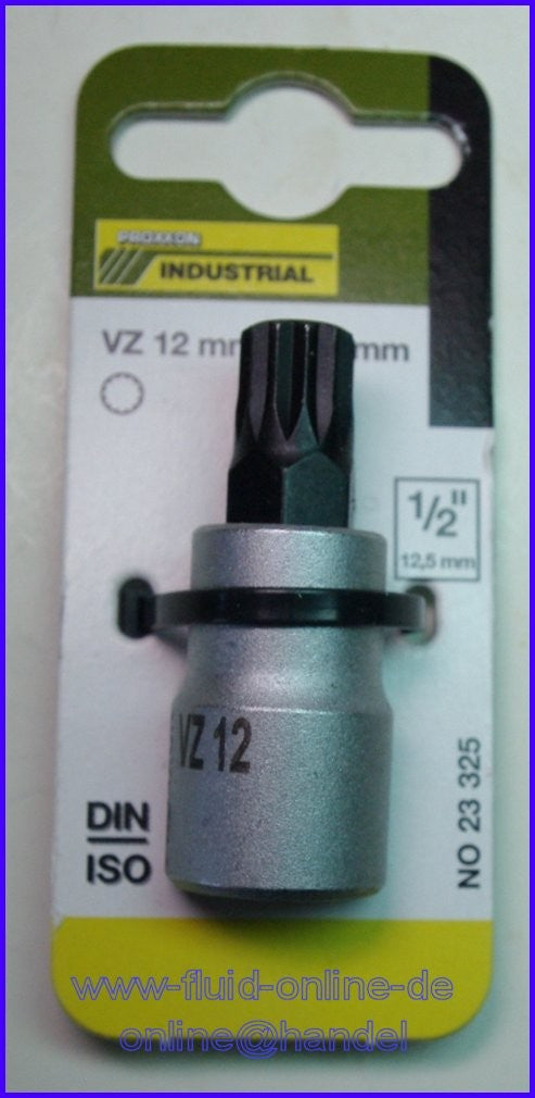 PROXXON 23325 Vielzahn XZN Einsatz Bit Nuss VZ12 Länge 55mm Antrieb 12,5mm (1/2")