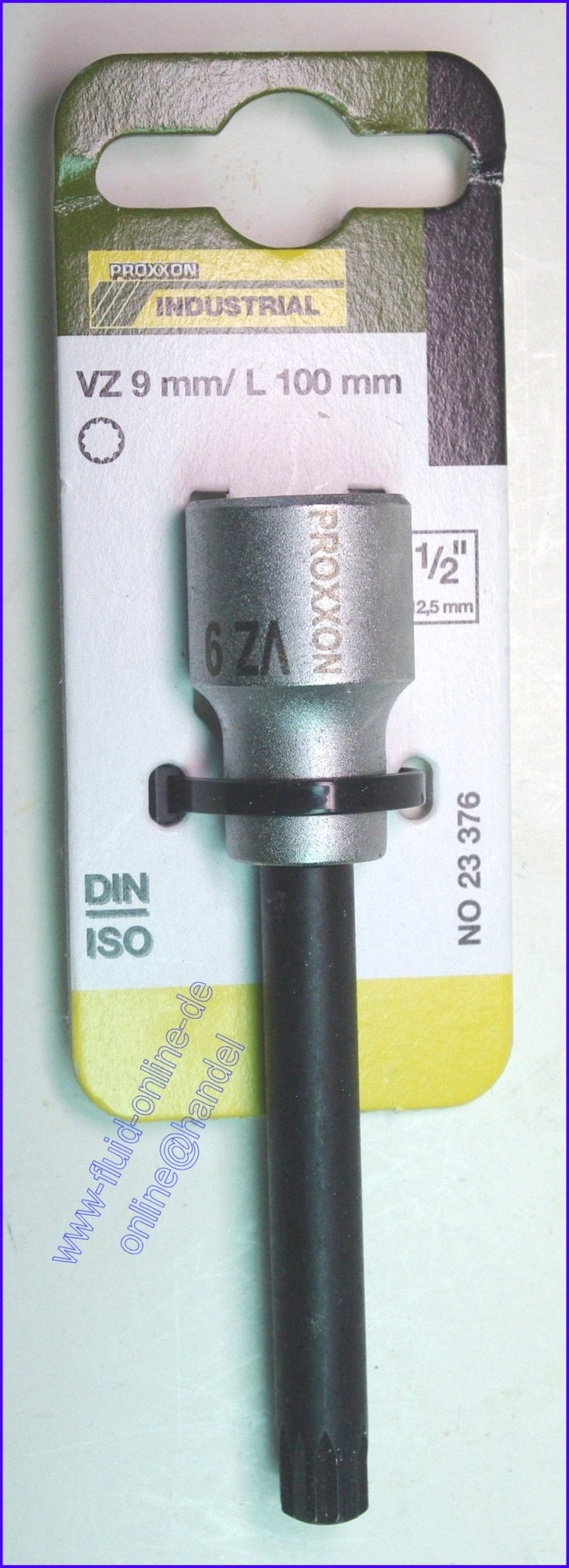 PROXXON 23376 Vielzahn XZN Einsatz Bit Nuss VZ9 Länge 100mm Antrieb 12,5mm (1/2")