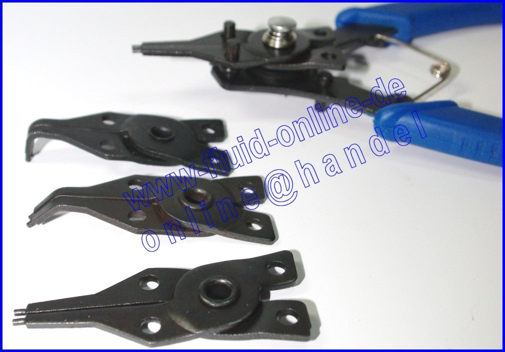 BGS 454 Satz Sprengringzangen / Zange für Sprengringe 4 teiliger Satz mit auswechselbaren Spitzen