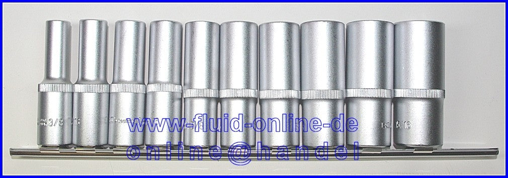 BGS 2435 ZOLL Satz Tiefbett Nüsse 9,4mm (3/8") - 23,4mm (15/16") Antrieb 12,5mm(1/2")