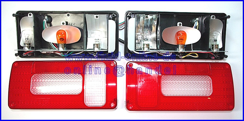 ProPlus 343622 & 343623 Paar Rückleuchten 215 x 100mm 12 Volt für Anhänger Wohnwagen Wohnmobil