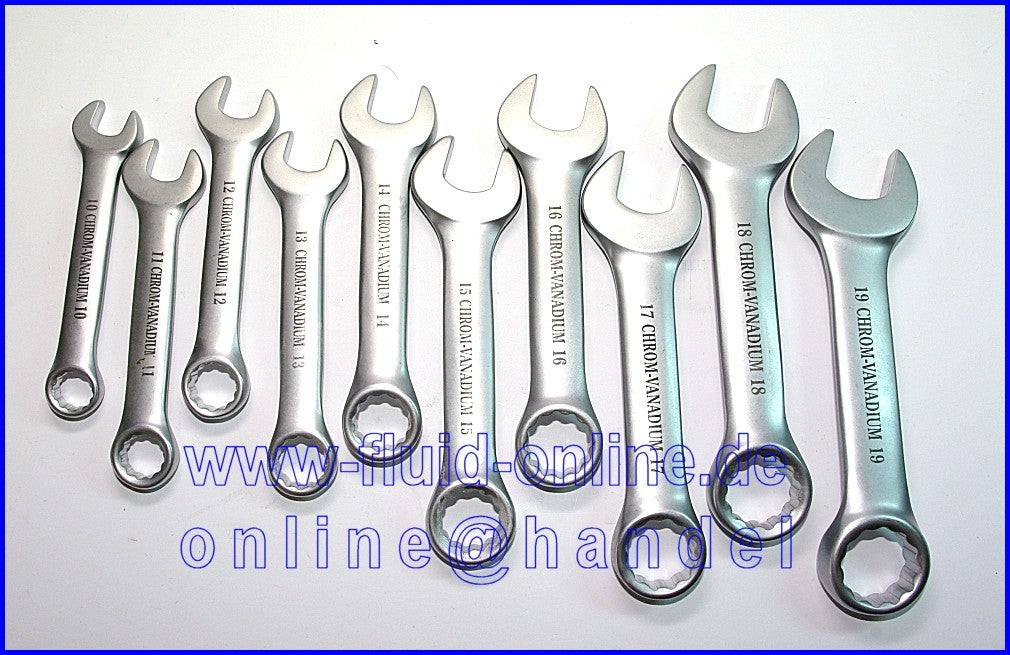 BGS 1188 Satz Ring Maulschlüssel KURZ METRISCH 10-19mm 10tlg