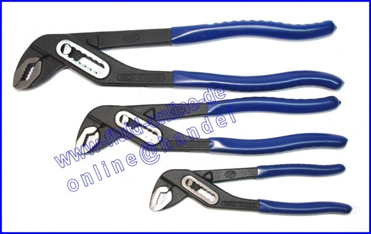 BGS 457 Satz Wasserpumpenzangen Rohrzangen 3 verschiedene Größen mit Tasche
