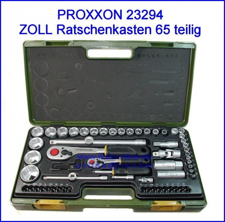 PAKET ZOLL Werkzeug XXL BGS 30101 RingMaulSchlüssel Zoll + PROXXON 23294 Nusskasten