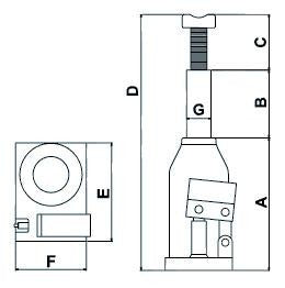 RODCRAFT MGN-12 Hydraulischer Unterstellwagenheber 12 Tonnen Tragkraft - 8951000013