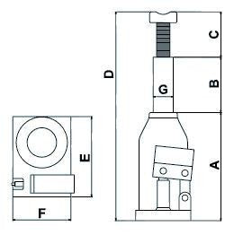 RODCRAFT MGN-30 Hydraulischer Unterstellwagenheber 30 Tonnen Tragkraft - 8951000015