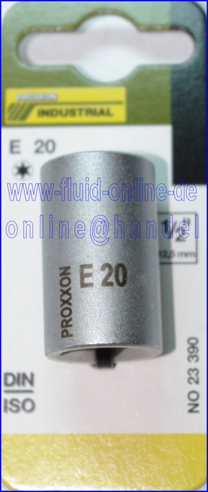 PROXXON 23390 Aussen Torx Einsatz Nuss E20 Antrieb 12,5mm (1/2")