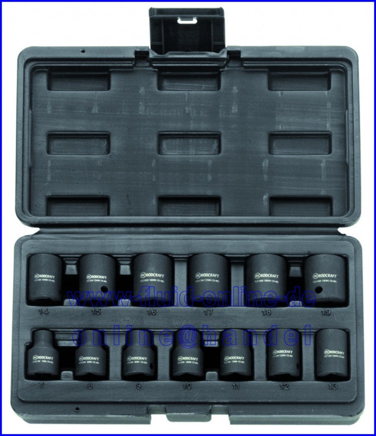 RODCRAFT RS3113 Satz Nüsse kurze Ausführung 7-19mm 10mm (3/8") Antrieb