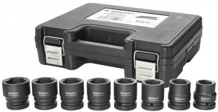 RODCRAFT RS818 Satz Nüsse kurze Ausführung 27-41mm, Antrieb 25mm (1") - 8951012360