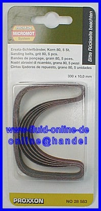 PROXXON 28583 Schleifband Korn 80 für Bandschleifer BS/E BSL 220/E RBS/A