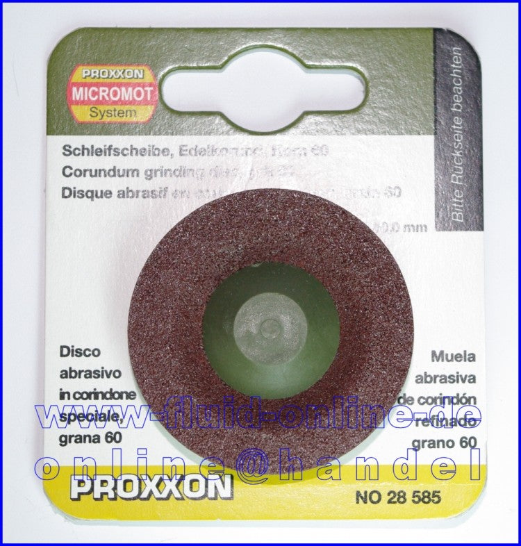 PROXXON 28585 Schleifscheibe / Schleifteller Edelkorund Korn 60 Zubehör PROXXON LWS LHW 28547