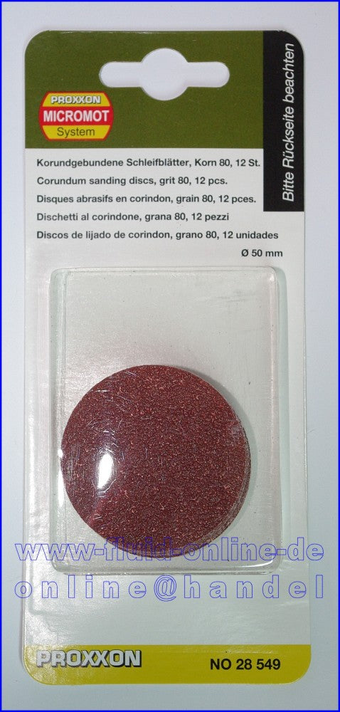 PROXXON 28549 korundgebundene Schleifblätter Korn 80 Zubehör PROXXON LWS LHW 28547
