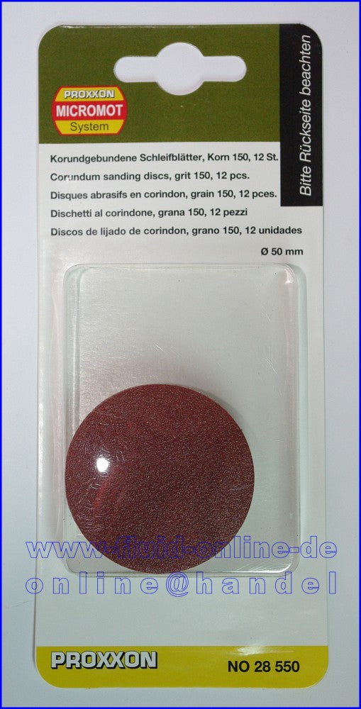 PROXXON 28550 korundgebundene Schleifblätter Korn 150 Zubehör PROXXON LWS LHW 28547