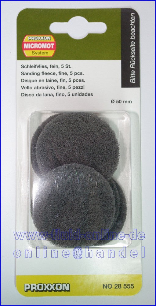 PROXXON 28555 Schleifvlies fein 5 Stück/Packung Zubehör für PROXXON LWS LHW 28547