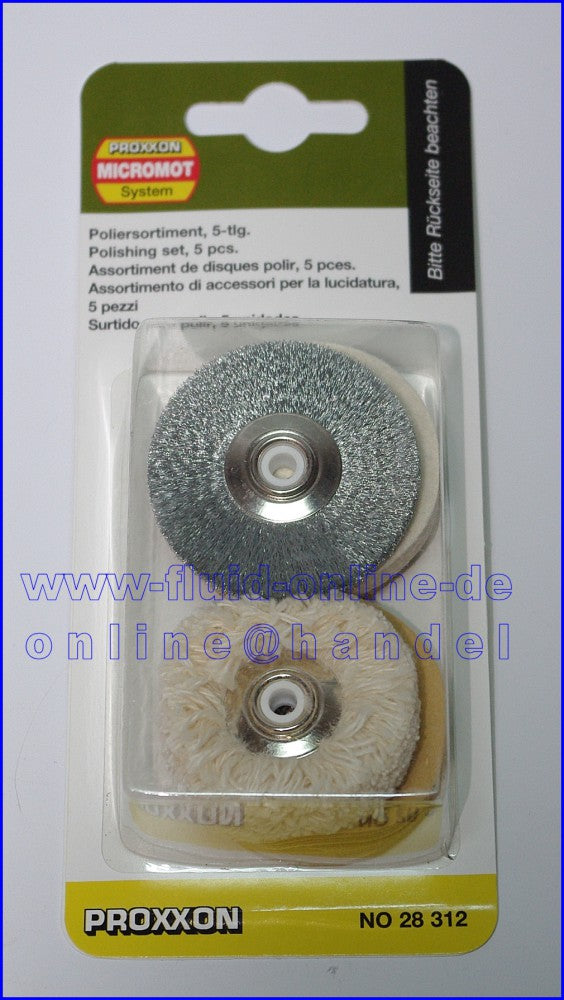 PROXXON 28312 Poliersortiment 5 teilig Ø50mm für SP/E