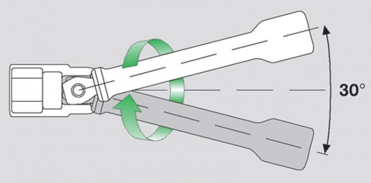 STAHLWILLE 509W/10 Verlängerung mit Wobble-Drive Länge 255mm Antrieb 12,5mm (1/2") - 13010008