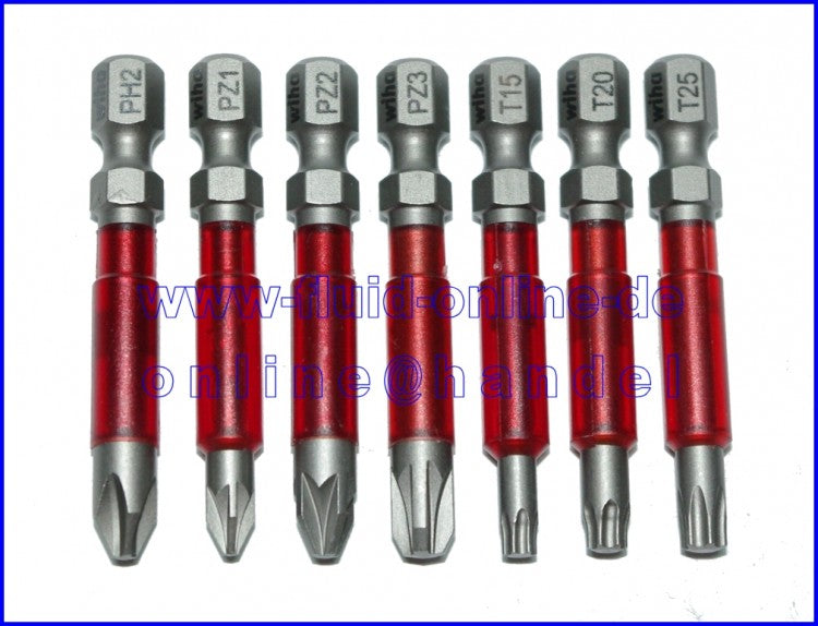 WIHA 7946903 Satz PZ PH + TORX Bits T15 - T25 7 teilig im BitBuddy Länge 49mm