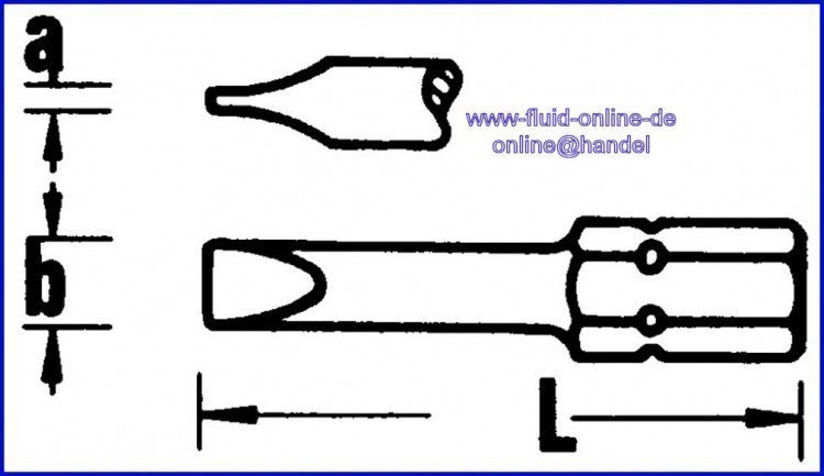 STAHLWILLE 1166 BIT Schraubendreheinsatz Schlitz 1,0x5,5mm - 08070126