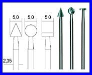PROXXON 28720 Feinfräsersatz aus Wolfram-Vanadiumstahl Rad Kugel Kegel 3 teilig
