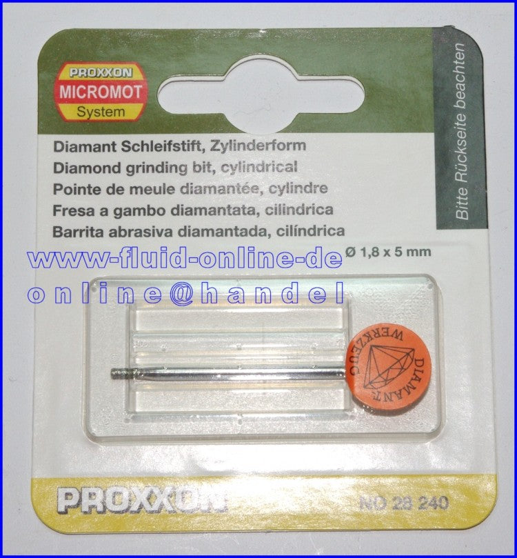PROXXON 28240 Diamantschleifstift Form Zylinder Ø1,8mm