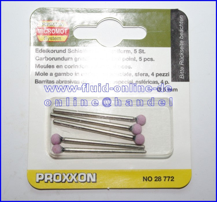 PROXXON 28772 Edelkorund Schleifkörper Form Kugel 5 Stück / Packung