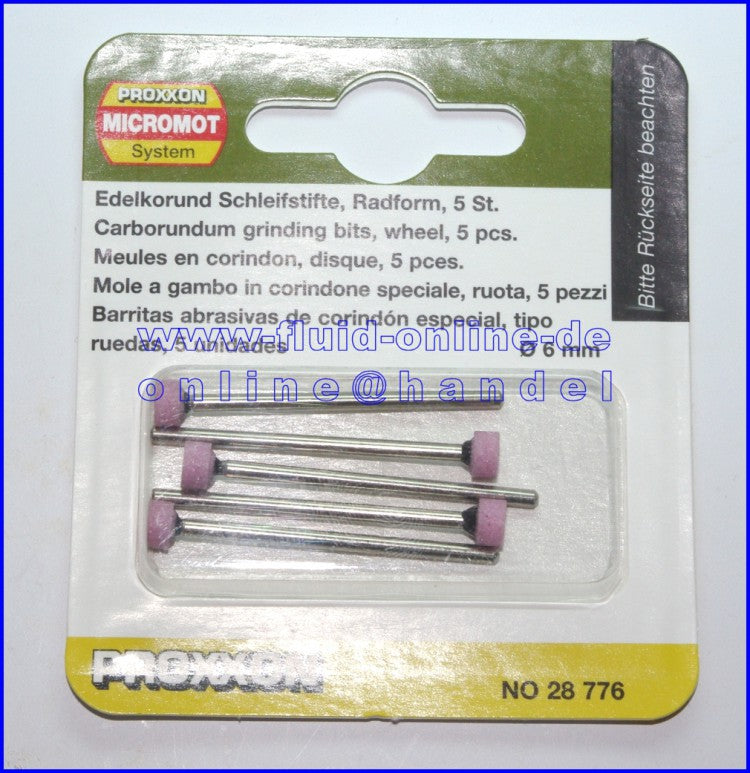 PROXXON 28776 Edelkorund Schleifkörper Form Rad 5 Stück / Packung