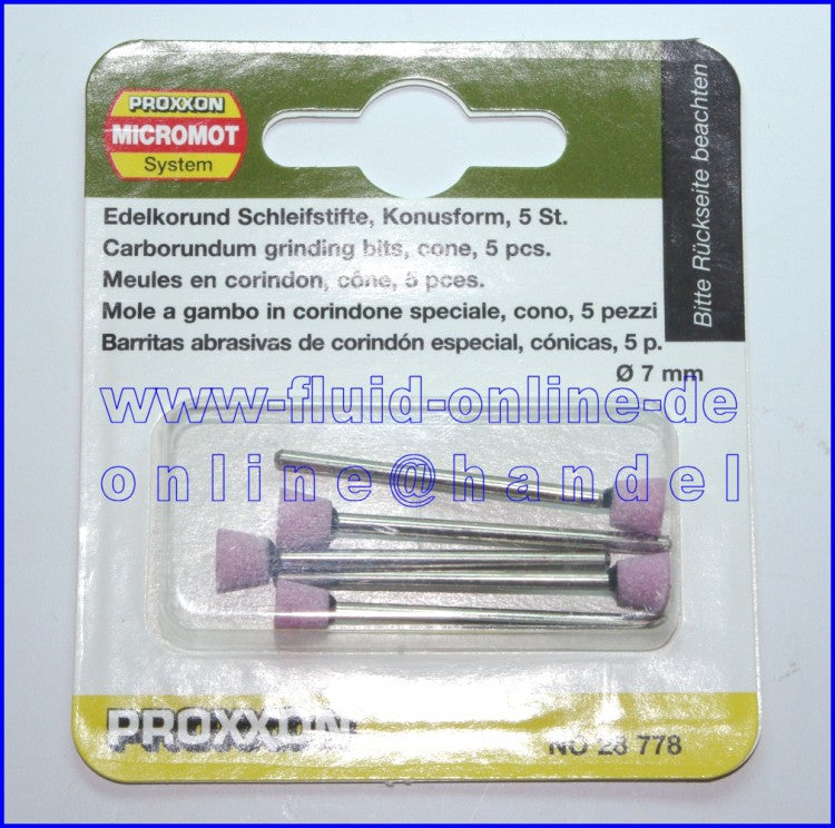 PROXXON 28778 Edelkorund Schleifkörper Form Konus 5 Stück / Packung