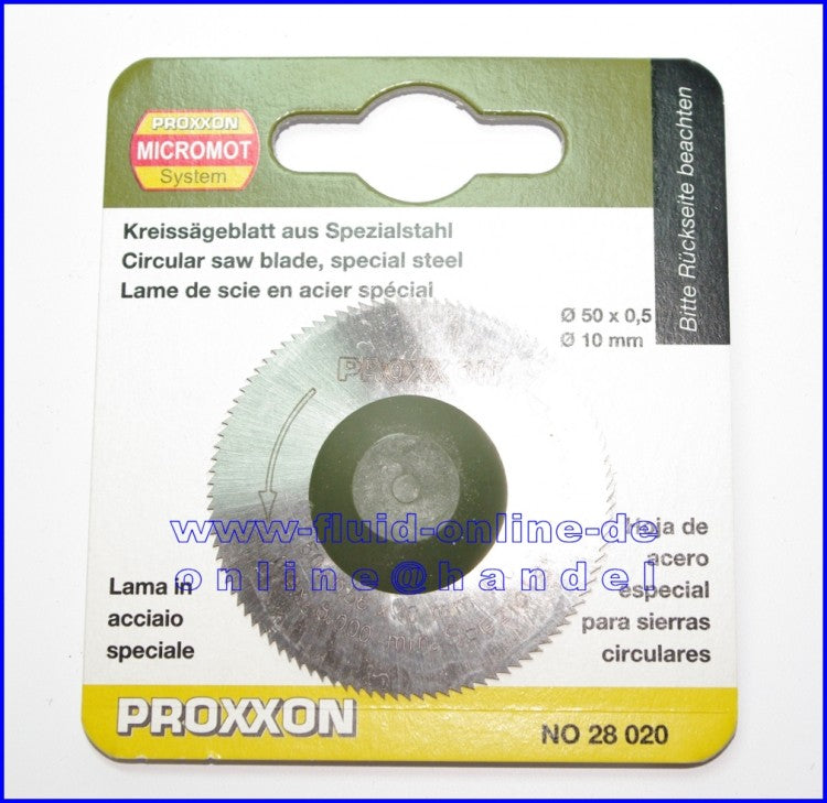 PROXXON 28020 Kreissägeblatt / Sägeblatt aus Spezialstahl 100 Zähne Ø50mm