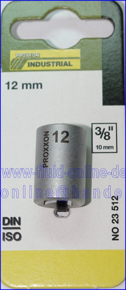 PROXXON 23512 Steckschlüsseleinsatz / Nuss 12mm Antrieb 10mm (3/8")