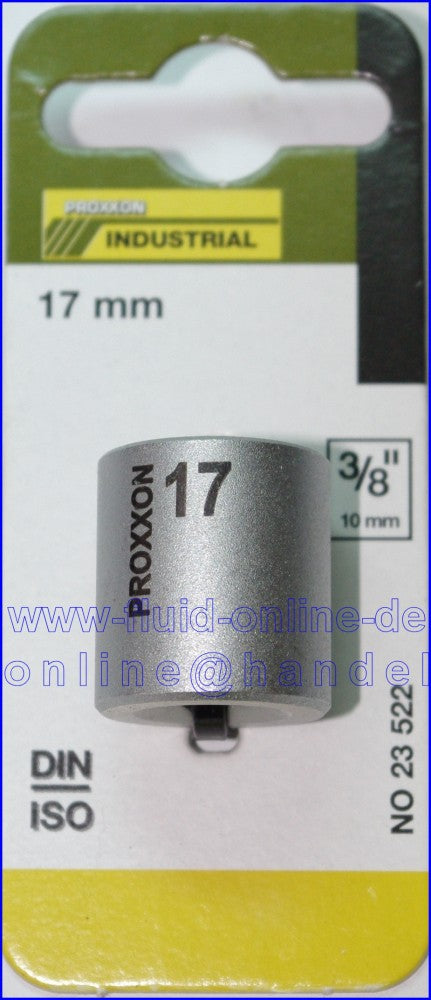 PROXXON 23522 Steckschlüsseleinsatz / Nuss 17mm Antrieb 10mm (3/8")
