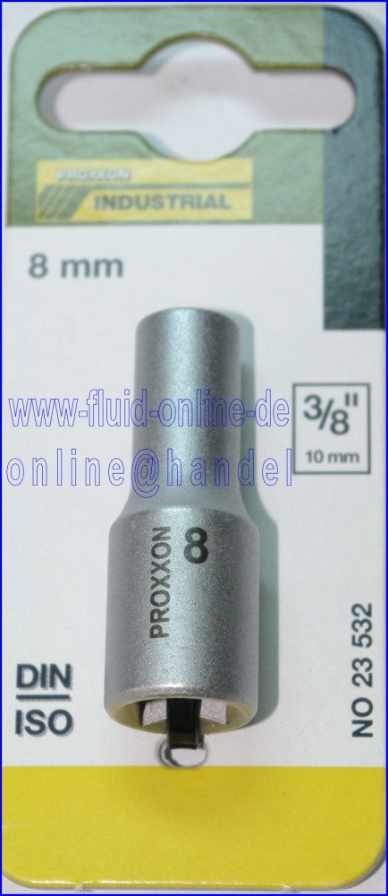 PROXXON 23532 Tiefbett Steckschlüsseleinsatz / Nuss 8mm Antrieb 10mm (3/8")