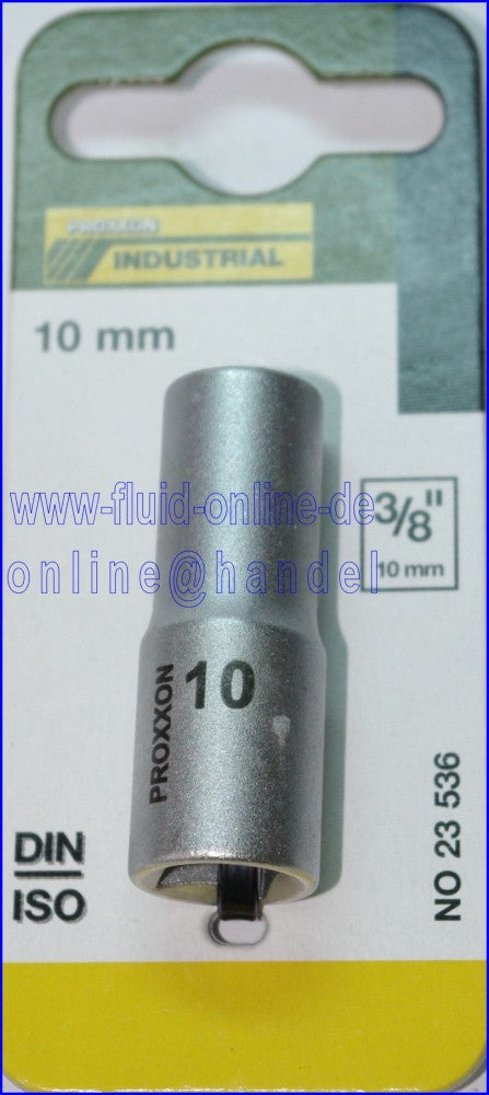 PROXXON 23536 Tiefbett Steckschlüsseleinsatz / Nuss 10mm Antrieb 10mm (3/8")