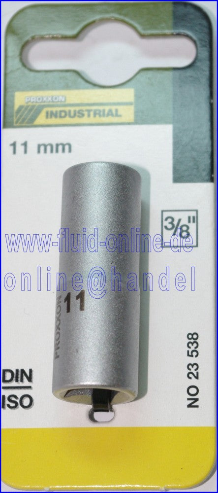PROXXON 23538 Tiefbett Steckschlüsseleinsatz / Nuss 11mm Antrieb 10mm (3/8")